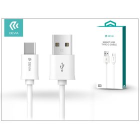   Devia Smart Series USB/Type-C adat- és töltőkábel 1m - fehér
