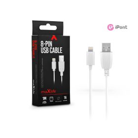   Maxlife 8-PIN 5W USB/Lightning adat- és töltőkábel 1m - fehér