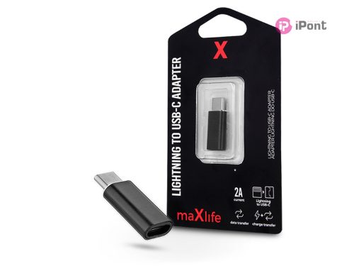 Maxlife Lightning - USB Type-C adapter - Maxlife Lightning To USB-C Adapter - 2A - fekete