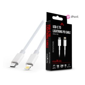   Maxlife MXUC-05 20W PD Type-C/Lightning adat- és töltőkábel 1m - fehér