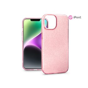 Haffner Glitter szilikon tok - Apple iPhone 14 - pink