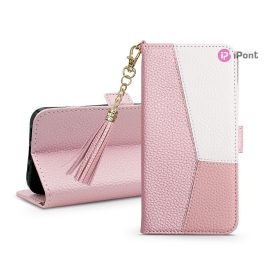   Haffner Smart Charms Book Flip oldalra nyíló tok - Apple iPhone 14 Pro - pink