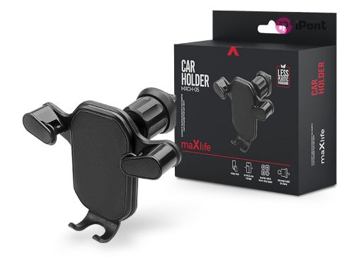 Maxlife univerzális szellőzőrácsba illeszthető autós tartó - Maxlife MXCH-05 Car Holder - fekete