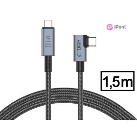   Tech-Protect Ultraboost 240W PD USB/8K/40 Gbps/Type-C - Type-C adat- és töltőkábel 1,5m - szürke