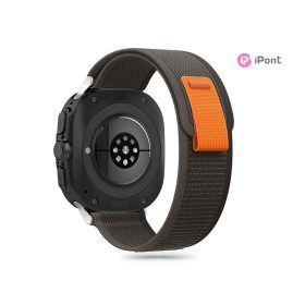   Tech-Protect Nylon - Samsung Galaxy Watch Ultra 2024/2025 nylon szíj (47mm) - fekete/narancs