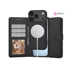   Tech-Protect Wallet Flip oldalra nyíló tok + Magsafe tok - Apple iPhone 17 Pro Max - fekete