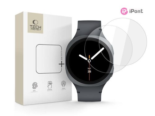 Tech-Protect Glass Fit+ üvegfólia - Samsung Galaxy Watch 8 (44mm) - 2 db/cs - átlátszó