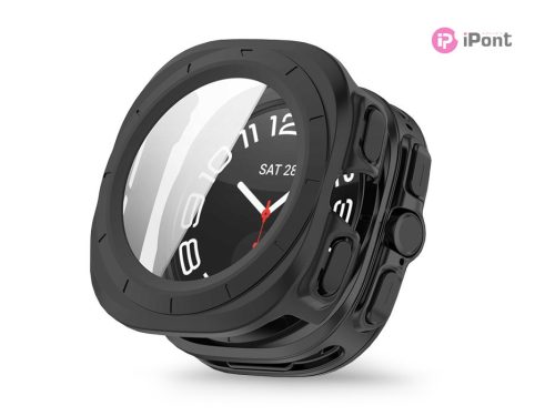 Tech-Protect DEFENSE védőtok edzett üveggel - Samsung Galaxy Watch Ultra 2024/2025 (47mm) - fekete