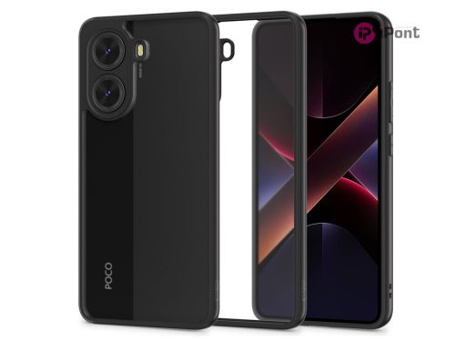 Tech-Protect Magmat szilikon tok - Xiaomi Poco X7 Pro 5G - fekete/átlátszó