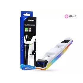DOBE TP5-3597 PS5 fehér RGB dupla töltőállomás