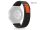 Samsung Galaxy Watch 4 / 5 / 5 Pro / 6 nylon 20 mm-es sportszíj -               40/42/43/44/45/46/47 mm - fekete/narancs (ECO csomagolás)