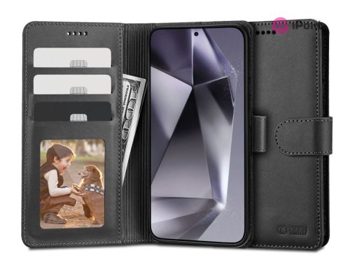 Tech-Protect Wallet flipes bőrtok - Samsung SM-S926 Galaxy S24+ - fekete