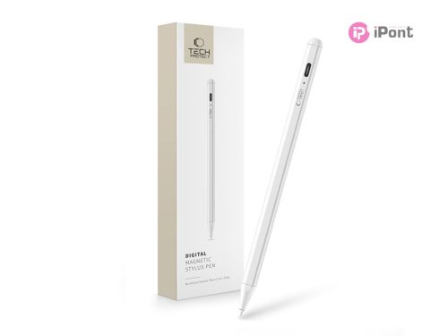 Tech-Protect Digital Magnetic Stylus Pen aktív toll rajzhoz, jegyzethez - Apple iPad-hez - fehér