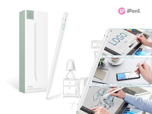 Tech-Protect Active Stylus Pen aktív toll rajzoláshoz, jegyzeteléshez,          Android/iOS/Windows 10 készülékhez - fehér