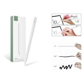   Tech-Protect Digital Magnetic Stylus Pen-2 aktív toll rajzhoz, jegyzethez, Apple iPad-hez - fehér