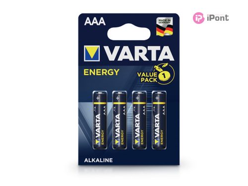 VARTA Energy Alkaline AAA ceruza elem - 4 db/csomag