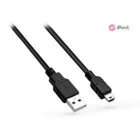 Venom USB-A/mini USB töltőkábel 2m - fekete - ECO