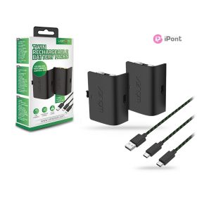   Venom VS2882 Xbox Series S/X&One fekete akkucsomag (2 db) + 3 méter töltőkábel