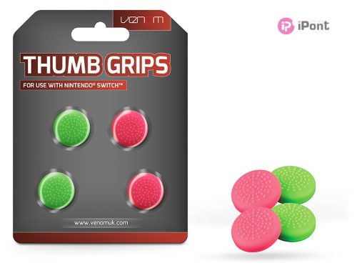 Venom VS4917 Thumb Grips (4x) Nintendo Switch-hez - pink és zöld