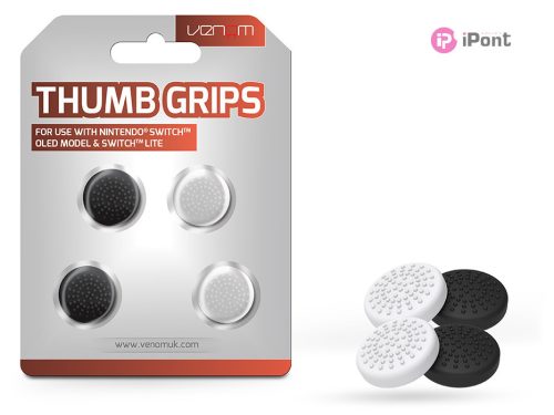 Venom VS4930 Thumb Grips (4x) Nintendo Switch-hez - fekete és fehér